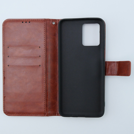 Klapkové puzdro pre Motorola Moto G54 5G, Crazy Horse Wallet, hnedé