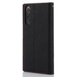 Klapkové puzdro pre Sony Xperia 10 V, Litchi Skin Grain, čierne