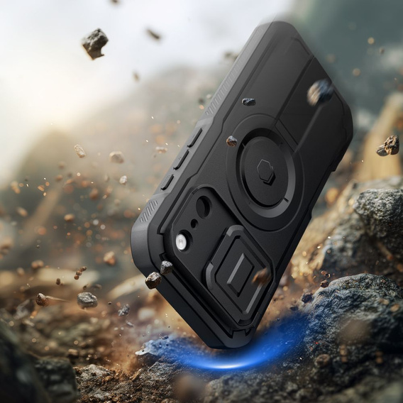 Puzdro Tech-Protect pre iPhone 17 Pro Max, Kevlar MagSafe+, čierne