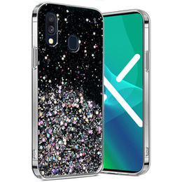 Obal na mobil pre Samsung Galaxy A40, Glittery, čierne