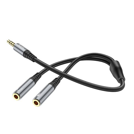 Hoco UPA21 2-v-1 AUX audio kábel – rozbočovač 3,5 mm jack
