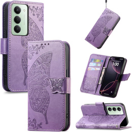 Klapkové puzdro pre Xiaomi Redmi 15 5G / 4G, Butterfly, fialové