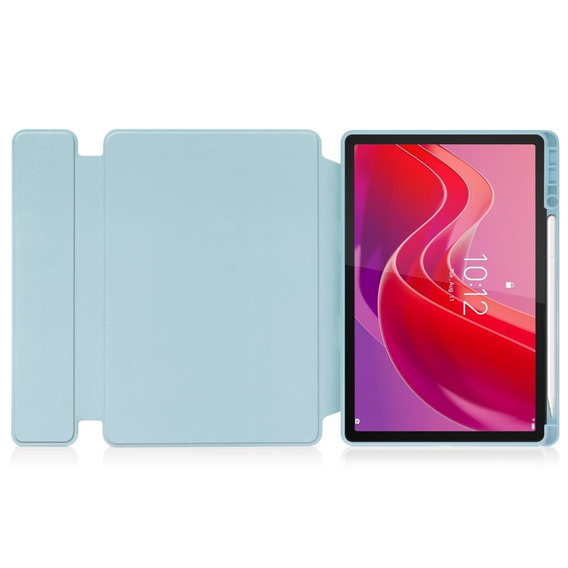 Puzdro s klávesnicou pre Lenovo Tab M11, Rotary 360° Leather, svetlomodré
