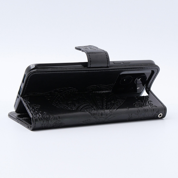 Klapkové puzdro pre Xiaomi 13T / 13T Pro, Butterfly, čierne