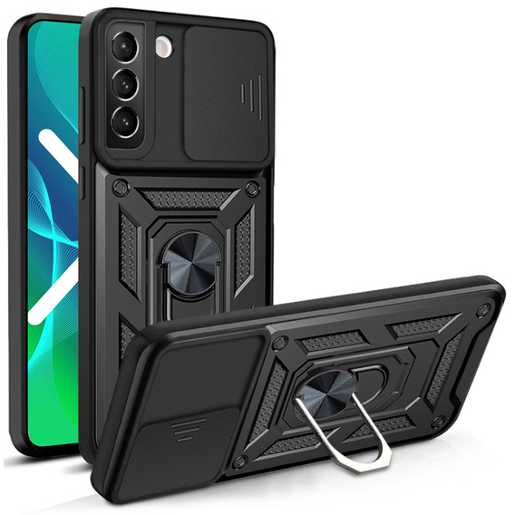 Obal na mobil pre Samsung Galaxy S22 5G, CamShield Slide, čierne