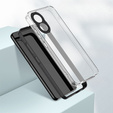 Obal na mobil pre Oppo A17, Fusion Hybrid, transparentné / čierne