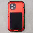 Love Mei Obal na mobil pre iPhone 11, armored with glass, červené