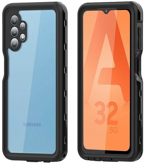 Vodotesné puzdro IP68 pre Samsung Galaxy A32 5G, SHELLBOX, čierne