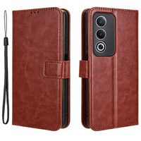 Klapkové puzdro pre Oppo A80, Crazy Horse Wallet, hnedé