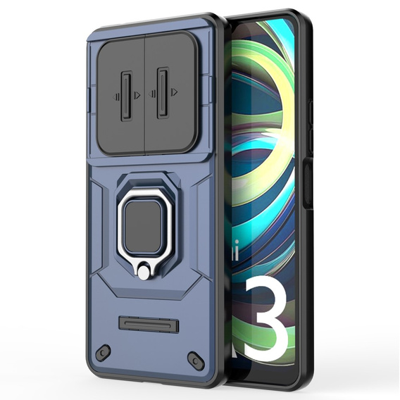 Puzdro pre Xiaomi Redmi A3, KickStand Camera Lens, modré