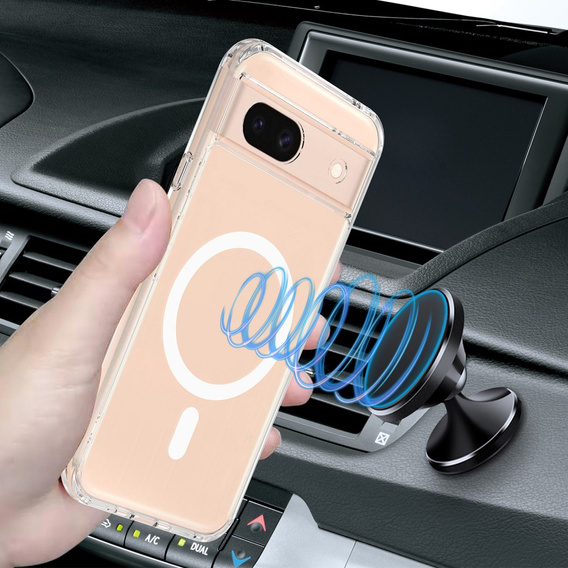 Puzdro pre Google Pixel 8A, Fusion Hybrid, pre MagSafe, priehľadné