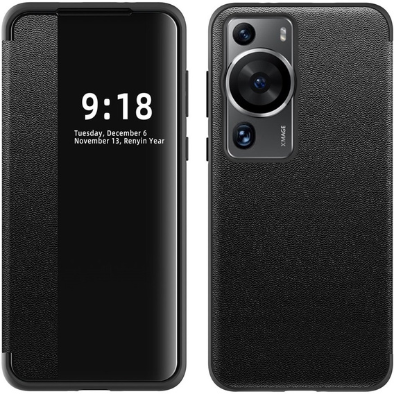 Flipové puzdro pre Huawei P60 Pro, Side View, čierne