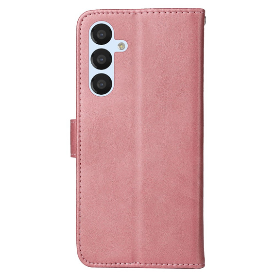 Klapkové puzdro pre Samsung Galaxy A34 5G, Leather Wallet, ružové rose gold