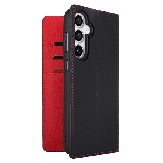 Klapkové puzdro pre Samsung Galaxy A25 5G, Litchi Skin Grain, čierne