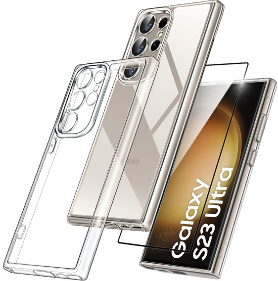 Obal na mobil pre Samsung Galaxy S23 Ultra, Premium Armor Slim, priehľadné