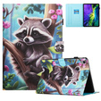 Puzdro pre iPad 10.9" 2022 (10 gen.), s chlopňou, raccoon