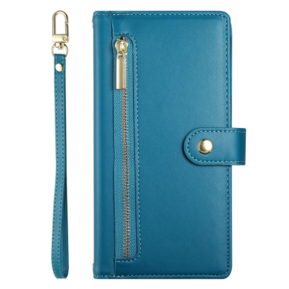 Klapkové puzdro pre Honor Magic 7 Lite, Wallet Zipper Pocket, modré