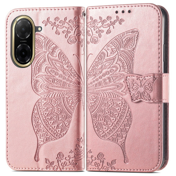 Klapkové puzdro pre Xiaomi Redmi A5, Butterfly, ružové rose gold