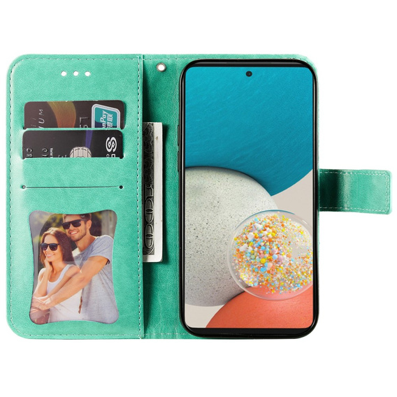 Klapkové puzdro pre Samsung Galaxy A53 5G, Mandala Flower, zelený