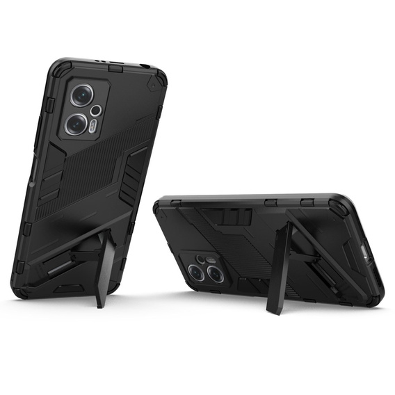 Puzdro pre Xiaomi Poco X4 GT 5G, Military kickstand, čierne