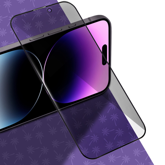 Tmavé sklo na ochranu súkromia Shy Palm pre iPhone 14 Pro