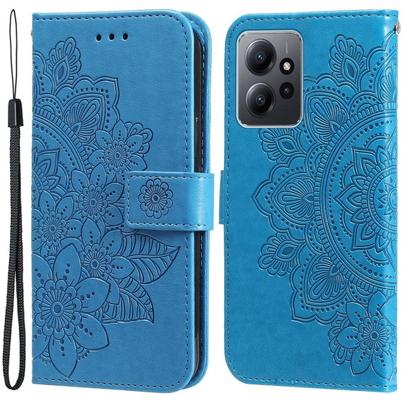 Klapkové puzdro pre Xiaomi Redmi Note 12 4G, Mandala Flower, modré