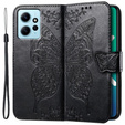Klapkové puzdro pre Xiaomi Redmi Note 12 4G, Butterfly, čierne