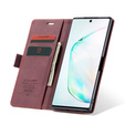 CASEME puzdro pre Samsung Galaxy Note 10 Plus/5G, Leather Wallet Case, červené