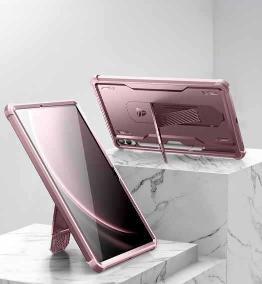 Obrnené puzdro pre Galaxy Tab S9 FE+ Plus 12.4, Dexnor Full Body, ružové