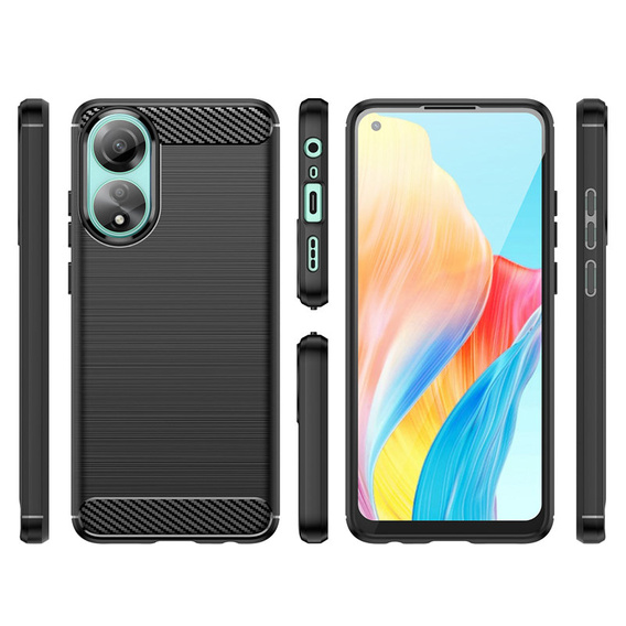Obal na mobil pre Oppo A78 4G, Carbon, čierne