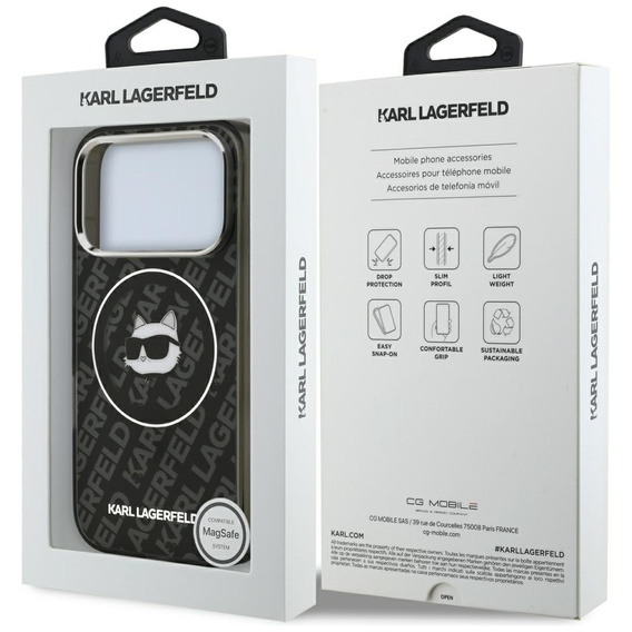 Karl Lagerfeld IML Choupette Head Logo MagSafe puzdro pre iPhone 17 Pro Max