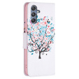 Klapkové puzdro pre Samsung Galaxy M34, Wallet, colorful tree, biele