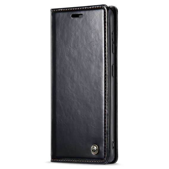 CASEME flipové puzdro pre Samsung Galaxy S21 FE, Waxy Textured, čierne