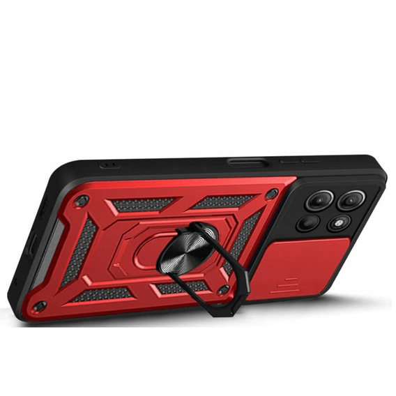 Obal na mobil pre Motorola Moto G15 / Motorola Moto G15 Power, CamShield Slide, červené