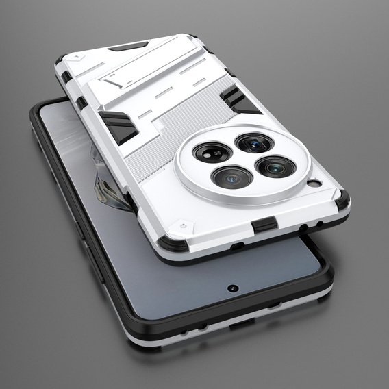 Puzdro pre OnePlus 12 5G, Military kickstand, biele