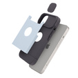Puzdro ERBORD MagSafe Cam Slider, modré + sklo na displej pre iPhone 13 / iPhone 14