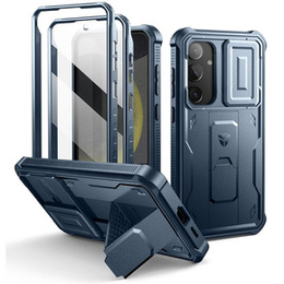 Obrnené puzdro pre Samsung Galaxy S24 Plus, Dexnor Full Body (Two Frames), tmavomodré