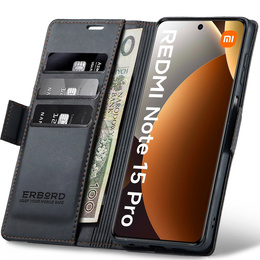 ERBORD Lesklé puzdro Litchi pre Xiaomi Redmi Note 15 Pro 4G