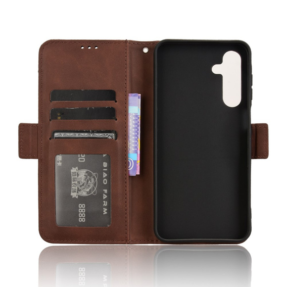 Klapkové puzdro pre Samsung Galaxy A16, Card Slot, hnedé