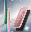 Puzdro pre Samsung Galaxy A56 5G, pre MagSafe, ERBORD Matt Case, ružové + sklo na displej