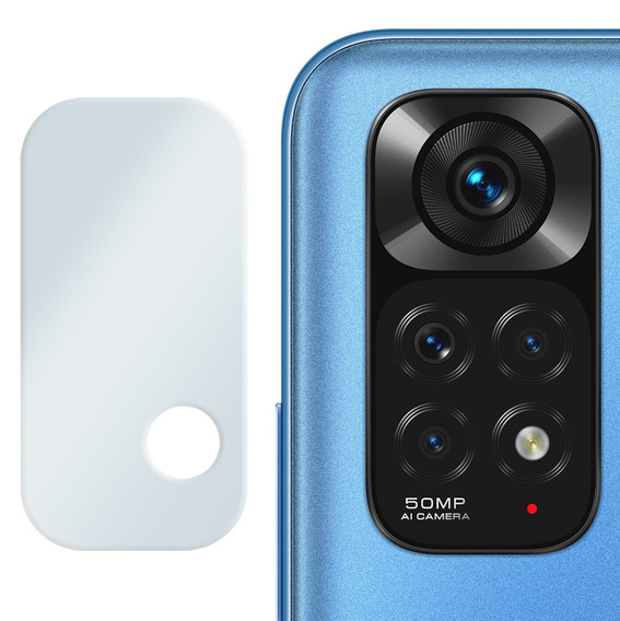 Tvrdené sklo na fotoaparát pre Xiaomi Redmi Note 11, modré