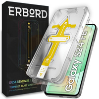 2x Tvrdené sklo pre Samsung Galaxy S24 FE, ERBORD Easy App 9H Screen Protector