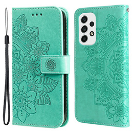 Klapkové puzdro pre Samsung Galaxy A53 5G, Mandala Flower, zelený