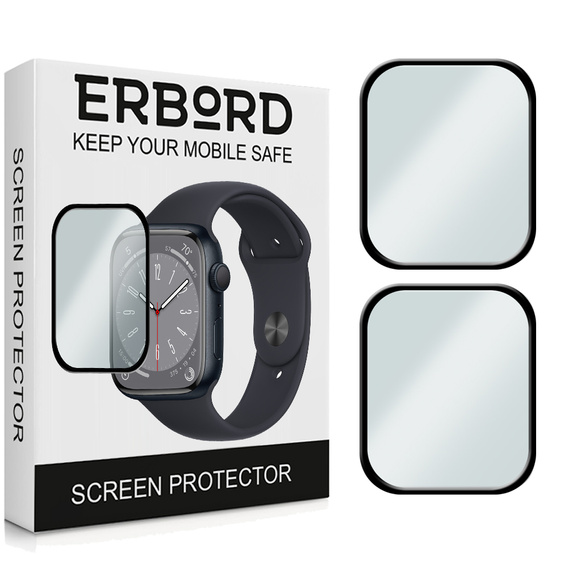 2x hybridné sklo ERBORD pre Apple Watch 7/8/9 45mm