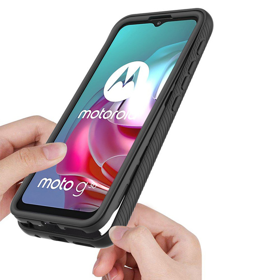 Puzdro pre Motorola Moto G10 / G20 / G30, Shockproof, s fóliou, modré