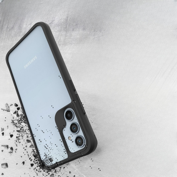 Obal na mobil pre Samsung Galaxy A34 5G, Fusion Hybrid, transparentné / čierne