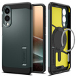 Puzdro Spigen pre Samsung Galaxy A36 5G, Tough Armor Mag MagSafe, čierne + tvrdené sklo 9H