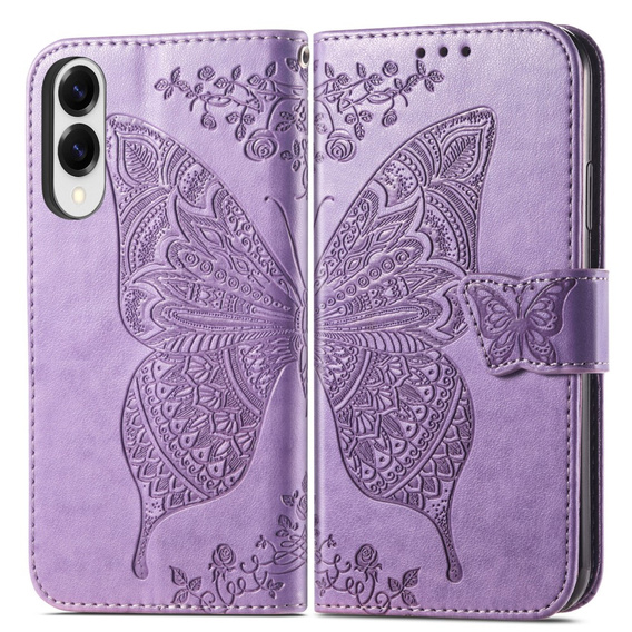 Klapkové puzdro pre Samsung Galaxy S25 Edge, Butterfly, fialové