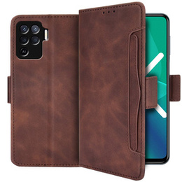 Klapkové puzdro pre Oppo Reno5 Lite, Card Slot, hnedé