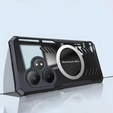 Puzdro pre Realme GT 6 / 6T, s magnetickým štítkom, transparentné / čierne